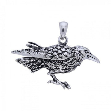Silver Raven Pendant TP1439 - Jewelry